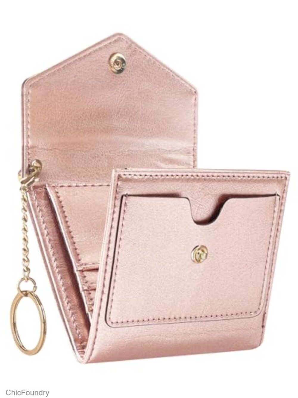 RFID Blocking Trifold Wallet with Coin Pocket & Keychain